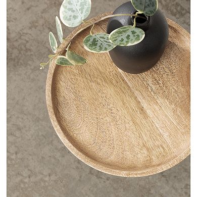 Xyler Wood and Metal Drink Table
