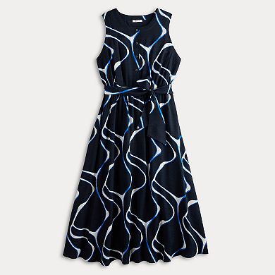 Women's Nine West Sleeveless Button Front Dress