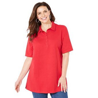 Catherines Women's Plus Size Short Sleeve Polo