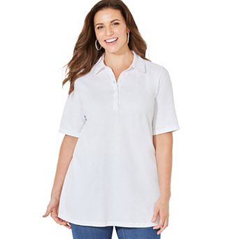 Catherines Women's Plus Size Short Sleeve Polo