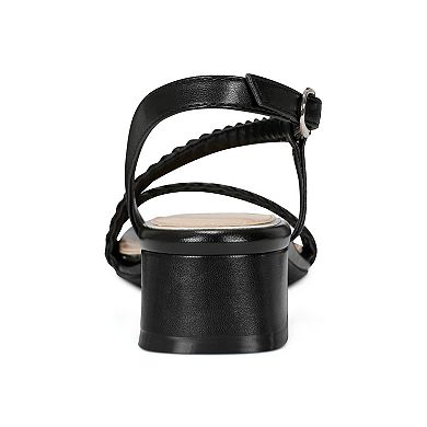 Easy Spirit Sagie Women's Asymmetrical Square Toe Dress Sandals