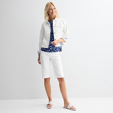 Women's Croft & Barrow® Stitched Bateau Top