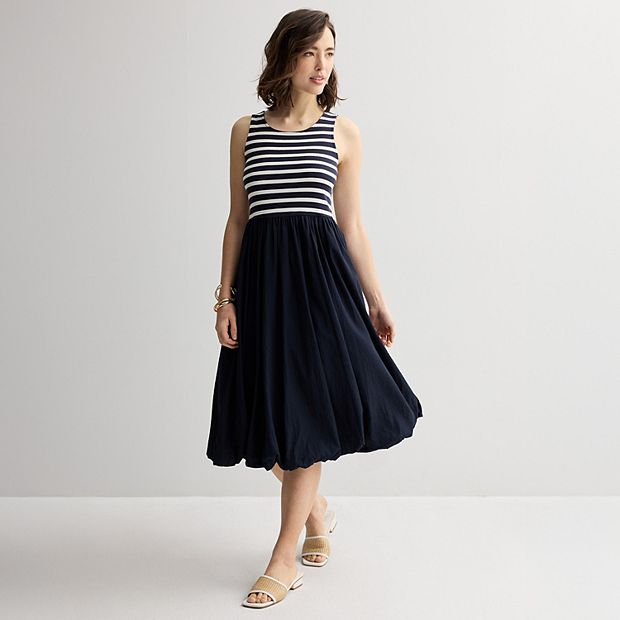 Women's Nine West Bubble Hem Midi Dress