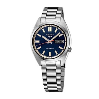 Men's Seiko 5 Sports Midsize Blue Dial Stainless Steel Automatic Watch - SRPK87
