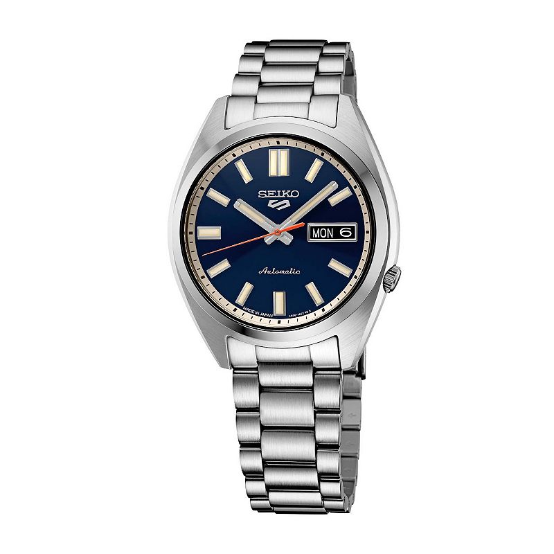 Men's Seiko 5 Sports Midsize Blue Dial Stainless Steel Automatic Watch - SRPK87, Size: Medium, Silver