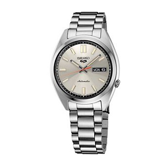 Men's Seiko 5 Sports Midsize Ivory Dial Stainless Steel Automatic Watch - SRPK91