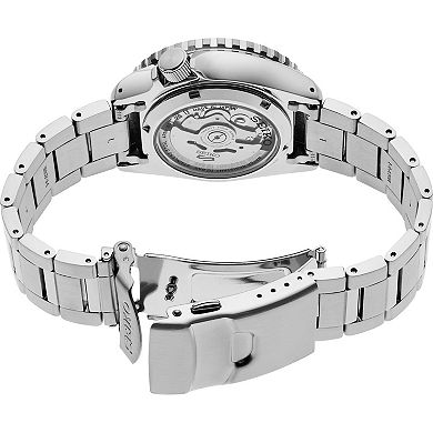 Men's Seiko 5 Sports Black Dial Stainless Steel Automatic Watch - SRPK99