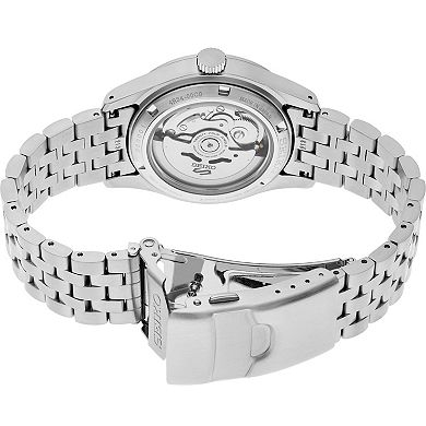 Men's Seiko 5 Sports GMT Black Dial Stainless Steel Automatic Watch - SSK023