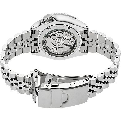 Men's Seiko 5 Sports Green Dial GMT Stainless Steel Automatic Watch - SSK035