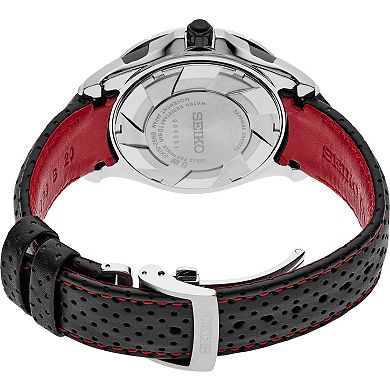 Men's Seiko Coutura Red Dial Leather Band Quartz Watch - SUR566