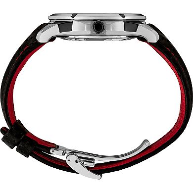Men's Seiko Coutura Red Dial Leather Band Quartz Watch - SUR566
