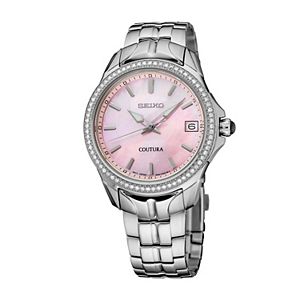 Women's Seiko Diamonds Mother-of-Pearl Dial Stainless Steel Quartz