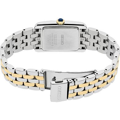 Women's Seiko Crystals Silver Dial Two Tone Quartz Watch - SWR093