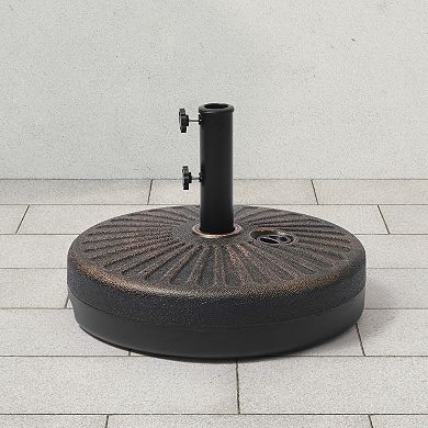 Westintrends 20" diameter round hard plastic free standing umbrella base