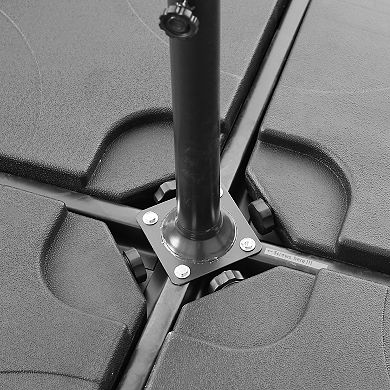 Westintrends 4-piece Universal Umbrella Cross Base Weights With Stand Brace
