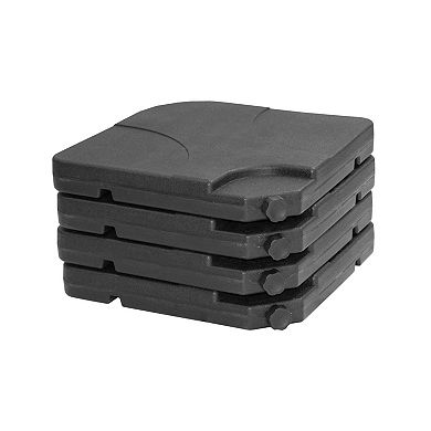 Westintrends 4-piece Universal Umbrella Cross Base Weights With Stand Brace