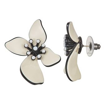 Simply Vera Vera Wang Large Flower Button Earrings