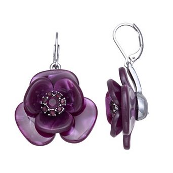 Simply Vera Vera Wang Leverback Flower Drop Earrings