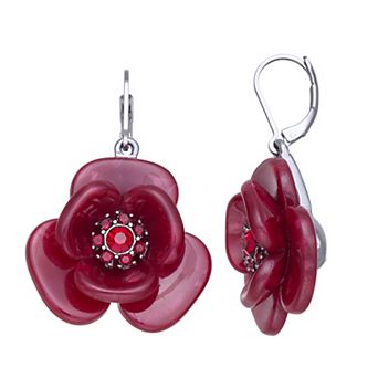 Simply Vera Vera Wang Leverback Flower Drop Earrings