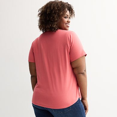 Plus Size Small Town USA Americana Graphic Tee