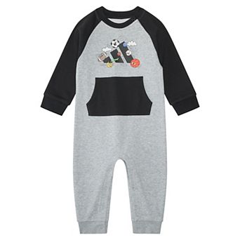 Baby Boy adidas Long Sleeve Color Block Coverall