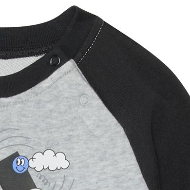 Baby Boy adidas Long Sleeve Color Block Coverall