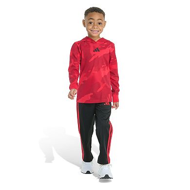 Toddler Boys adidas Long Sleeve Hooded Tee & Pant Set