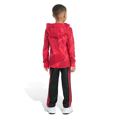 Toddler Boys adidas Long Sleeve Hooded Tee & Pant Set