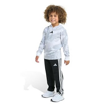 Toddler Boys adidas Long Sleeve Hooded Tee & Pant Set