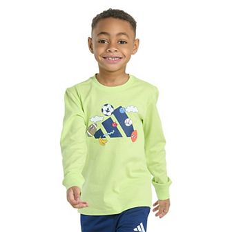 Toddler Boys adidas Long Sleeve Expression Sport Ball Tee