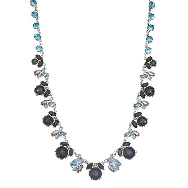 Simply Vera Vera Wang Silver Tone Blue Bead Necklace - Blue