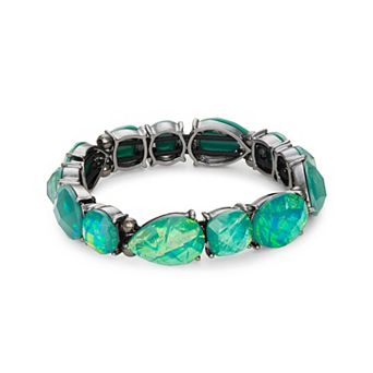 Simply Vera Vera Wang Green Stone Stretch Bracelet