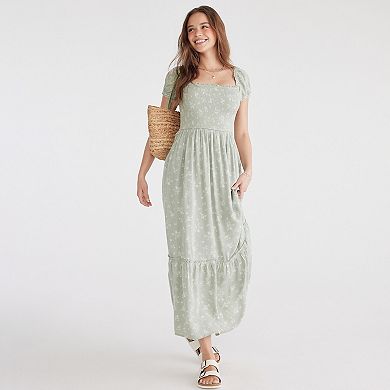 Juniors' Aeropostale Floral Smocked Midi Dress