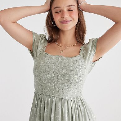 Juniors' Aeropostale Floral Smocked Midi Dress