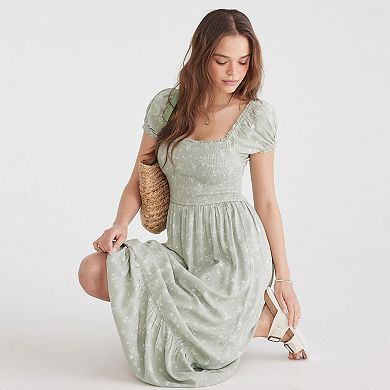Juniors' Aeropostale Floral Smocked Midi Dress