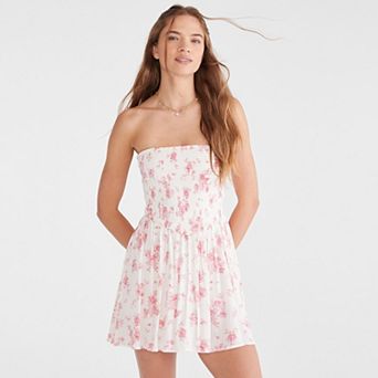 Juniors' Aeropostale Floral Print Smocked Mini Dress