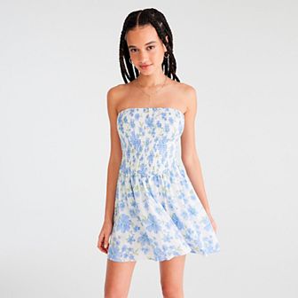 Juniors' Aeropostale Floral Print Smocked Mini Dress