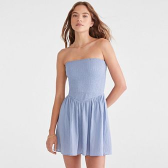 Juniors' Aeropostale Floral Print Smocked Mini Dress