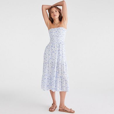 Juniors' Aeropostale Solid Drop Waist Midi Dress
