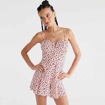 Juniors' Aeropostale Floral Adjustable Strapless Romper