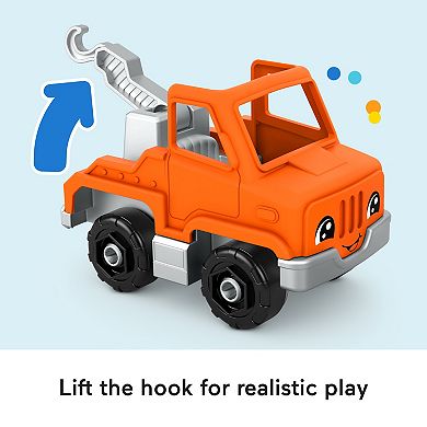 Little People Fisher-Price 2-Piece Help and Go Tow Truck & Figure Toddler Set