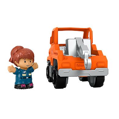 Little People Fisher-Price 2-Piece Help and Go Tow Truck & Figure Toddler Set