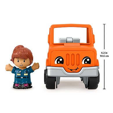 Little People Fisher-Price 2-Piece Help and Go Tow Truck & Figure Toddler Set