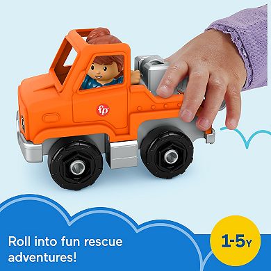 Little People Fisher-Price 2-Piece Help and Go Tow Truck & Figure Toddler Set