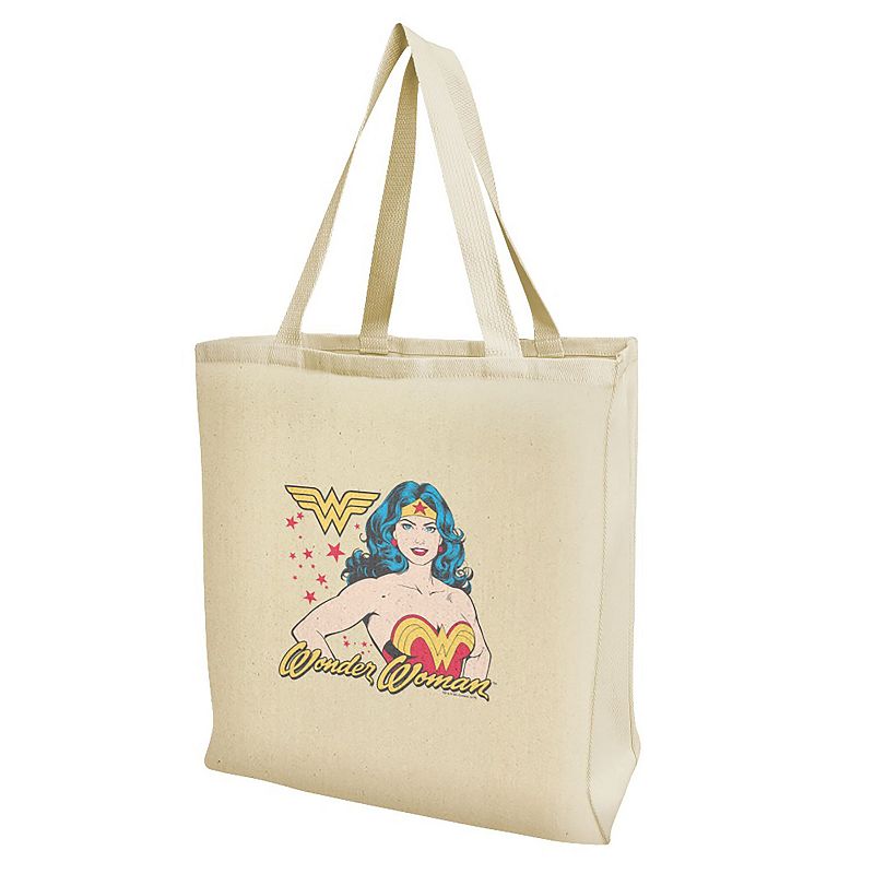 Wonder Woman Logo Tote Bag, Blue