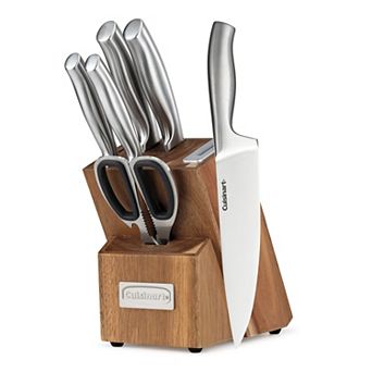 Cuisinart® 7 pc Stainless Steel Essentials Block Knife Set with Built-in Sharpener