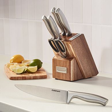 Cuisinart® 7-Piece Stainless Steel Essentials Block Knife Set with Built-in Sharpener