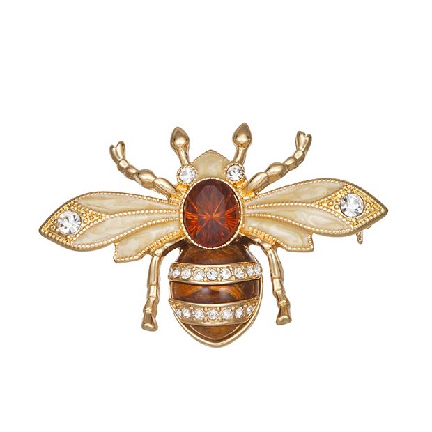 Joan Rivers Classics Collection BEE Brooch, Fancy Enamel Design . For Sale At Ruby Lane