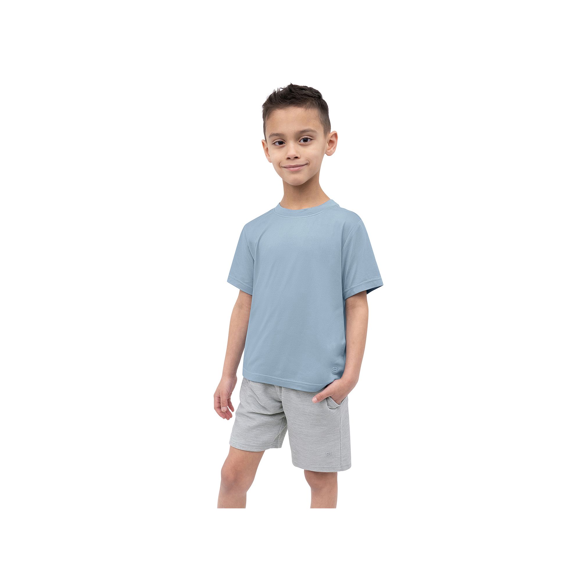 Boys 4-7 Layer 8 2-Piece Waffle Short Sleeve T-Shirt & Shorts Set, Boys, B