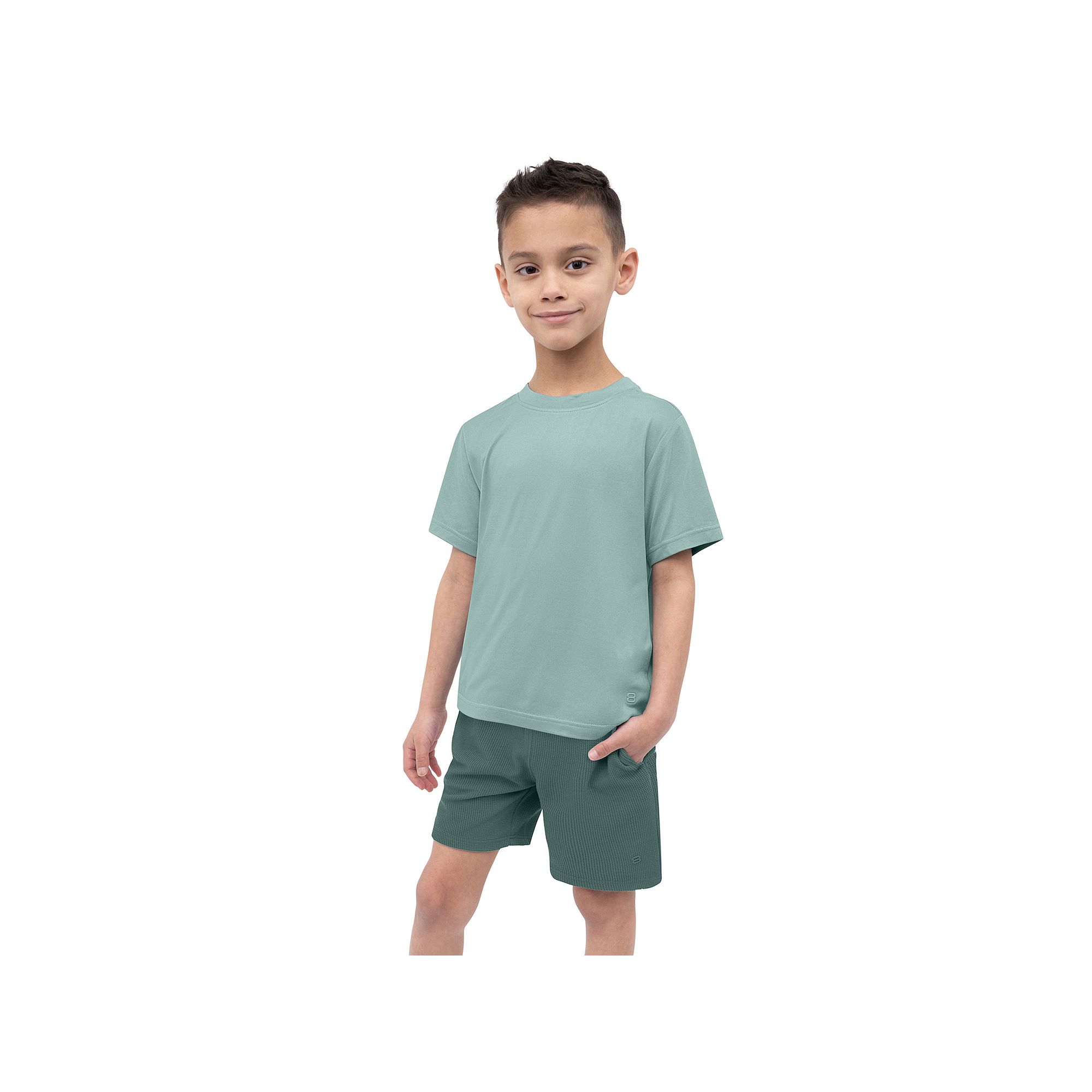 Boys 4-7 Layer 8 2-Piece Waffle Short Sleeve T-Shirt & Shorts Set, Boys, G